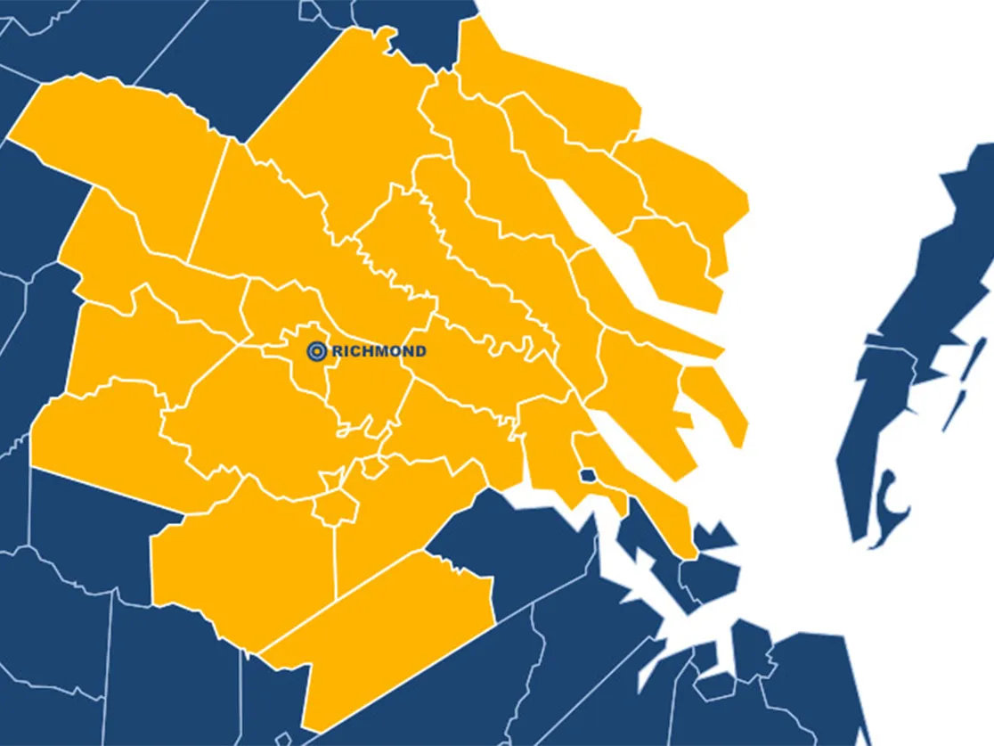 Our service area map