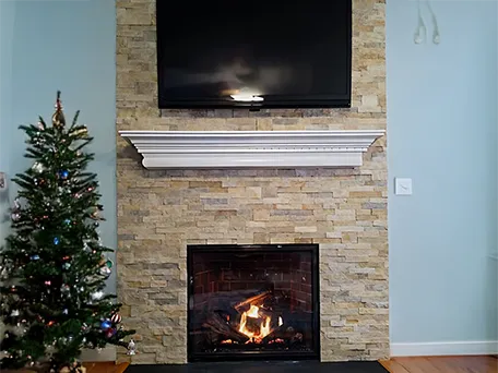 Beadles fireplace after make-over