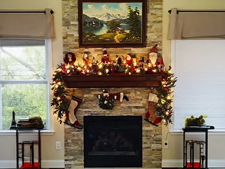 Boyd fireplace after make-over
