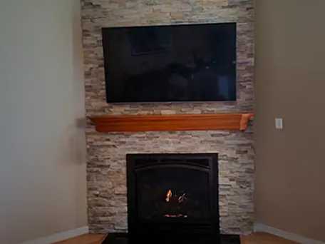 Handley fireplace after make-over