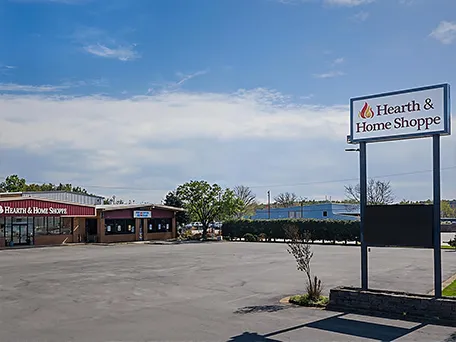 Hearth and Home Shoppe - New Location Picture - Left Side with Street Sign