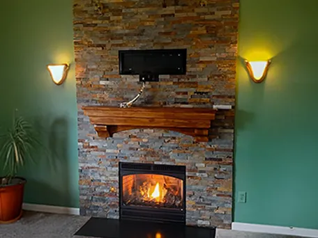 Raposa fireplace after make-over
