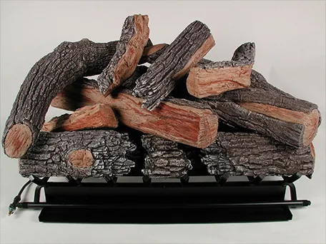 Realistic artificial log set for fireplaces, gas logs, electric fireplaces.
