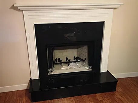 Zema fireplace after make-over